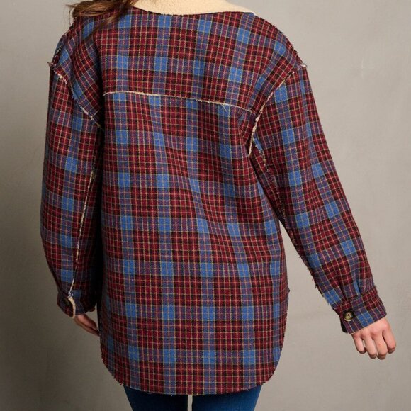 PLAID & SHERPA LINED SHACKET NEW IN PACKAGE - Picture 8 of 9